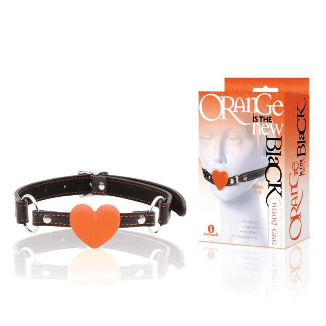 Orange is the New Black heart shaped gag, for the bdsm kiss. 