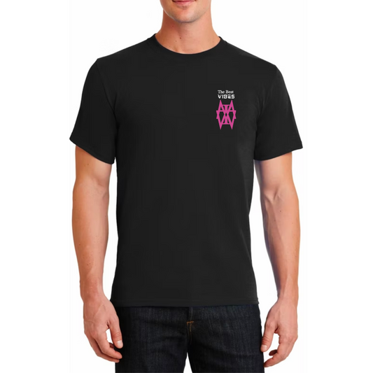 Fantasy VIBES Unisex T-Shirt - White & Pink Logo