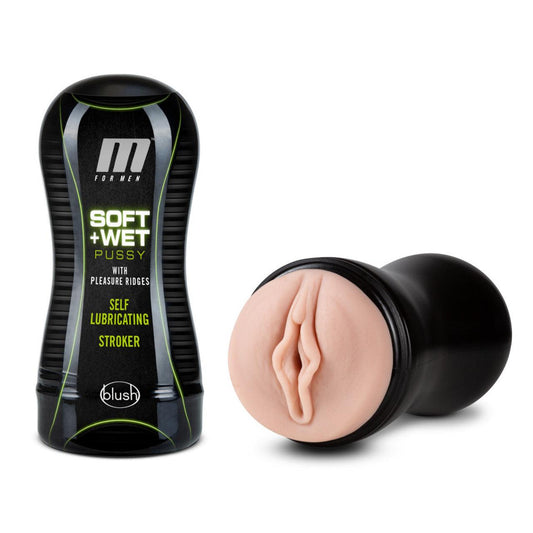 M for Men - Soft and Wet - Pussy with Pleasure Ridges - Self Lubricating Stroker Cup - FantasyBoutiqueUSA